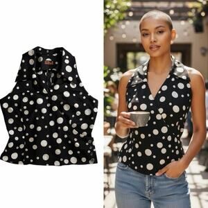 Vintage Bigi Sports Polka Dot Blouse